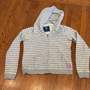 American Eagle Outfitters AE Gray Striped Hoodie - women’s medium